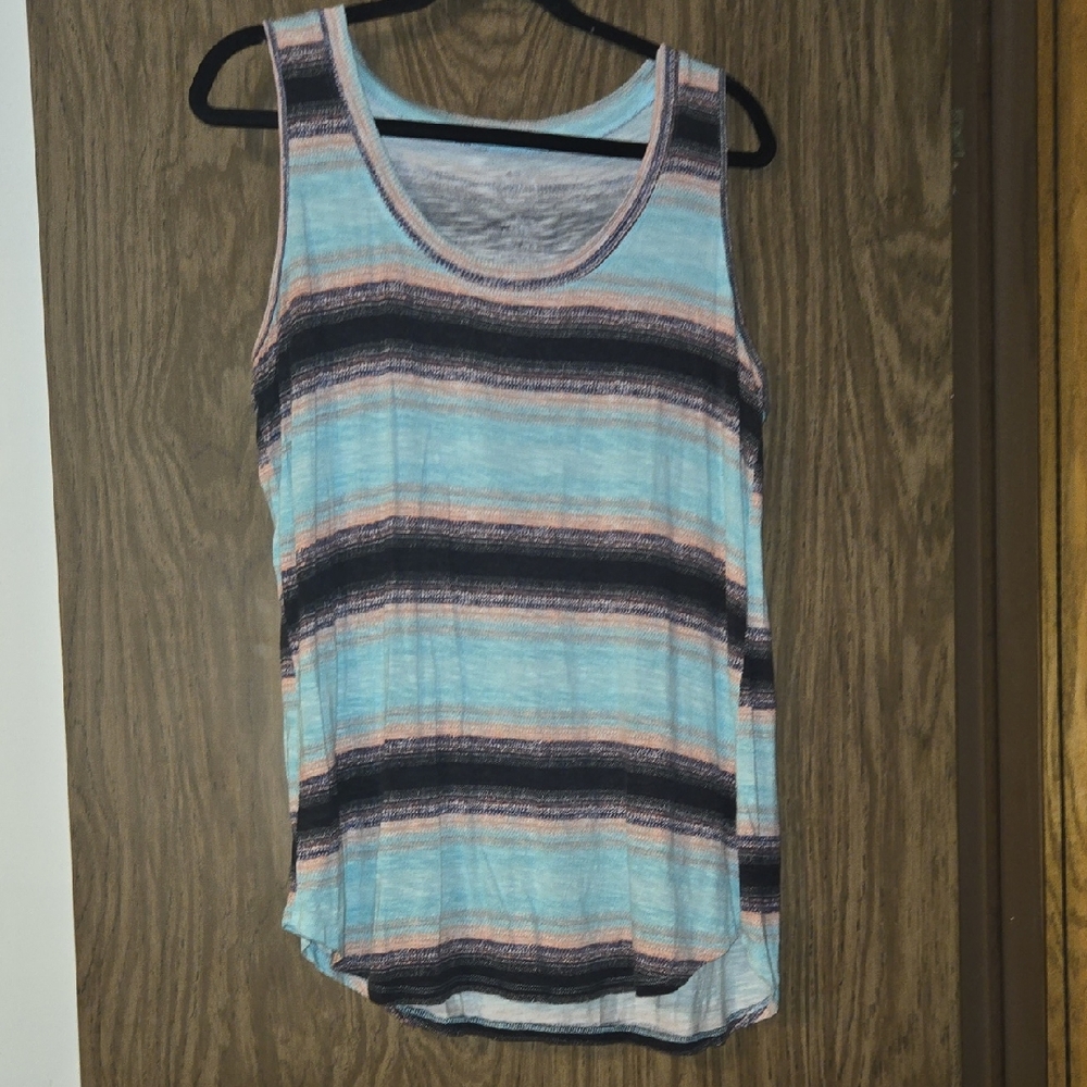 Maurices Striped Sleeveless Top - Blue and Black